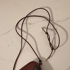 Yves Saint Laurent Brown Leather Crossbody with Adjustable Strap